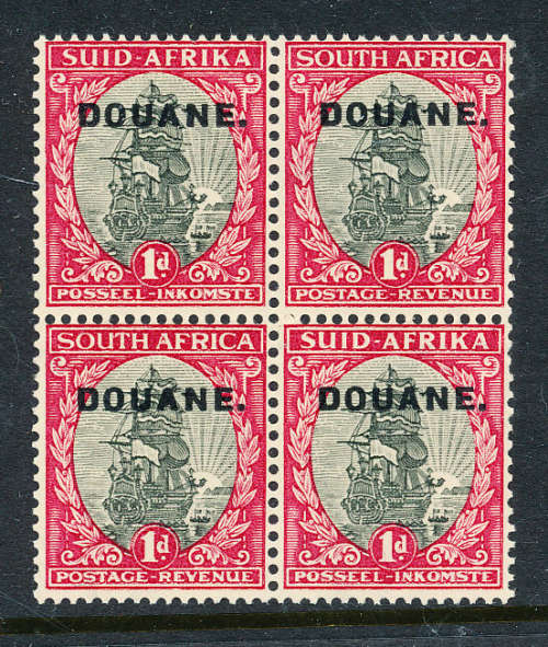 South Africa Customs Stamps - 1933 - 1d red & grey mint unhinged . SACC B&H 31 .