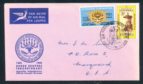 South Africa Official F.D.C.S. - 1965 - Dutch Reform Church official F.D.C. no.2 addressed . SACC 2