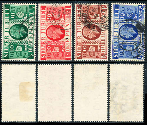 Great Britain - 1935 - Silver Jubilee - set of 4 fine used . 453 - 456 .