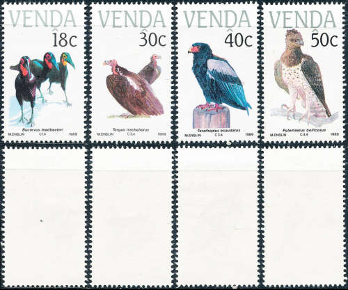 Venda - 1989 - Endangered Birds - set of 4 unhinged mint . SACC 192 - 195 .