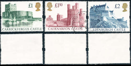 Great Britain - 1992 - 1995 - Castles - £1, £1-50, £2 fine used . 1611 - 1613 .