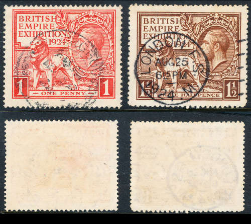 Great Britain - 1924 - Empire Exhibition - set of 2 fine used . SG 430-431 .