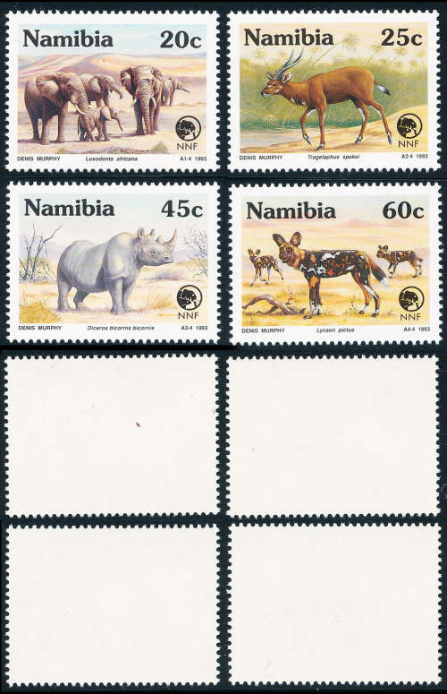 Namibia - 1993 - Rare and Endangered Animals - set of 4 mint unhinged . SACC 69-72 .