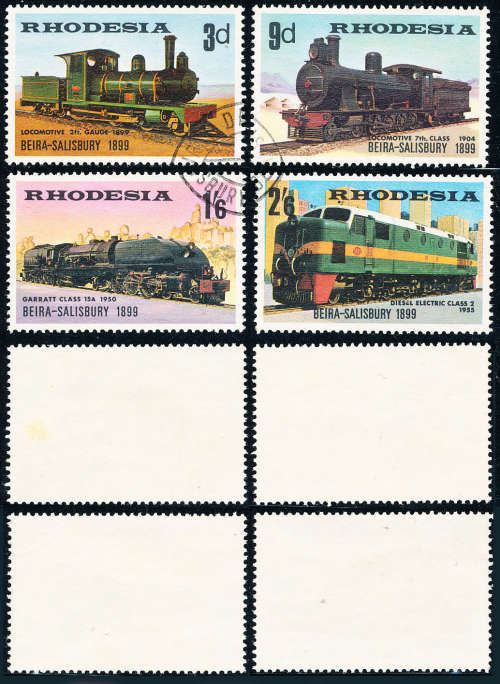 Rhodesia - 1969 - Beria - Salisbury Railway - Set of 4 fine used . SG 431-434 .
