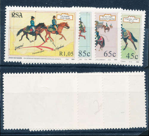 South Africa - 1993 - Stamp Day - Set of 4 mint unhinged . SACC 843 - 846 .