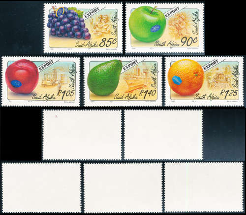 South Africa - 1994 - Export Fruit - Set of 5 mint unhinged . SACC 853-857 .
