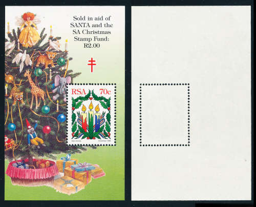 South Africa - 1996 - Santa - m/sheet mint unhinged . SACC 976 .