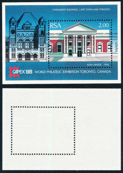 South Africa - 1996 - (CapeX 96) - m/sheet mint unhinged . SACC 954 .