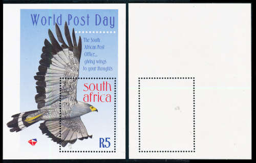 South Africa - 1998 - World Post Day - m/sheet mint unhinged . SACC 1146 .