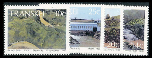 Transkei - 1986 - Power Stations set of 4 mint unhinged. SACC 191-194.