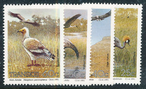 Transkei - 1991 - Endangered birds-set of 4 mint unhinged. SACC 273-276