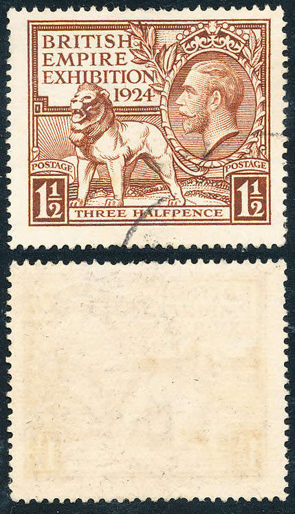 Great Britain - 1924 - Empire Exhibition - 1½d brown fine used . SG 431 .