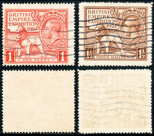 Great Britain - 1924 - Empire Exhibition - set of 2 . Fine used . SG 430-431 .