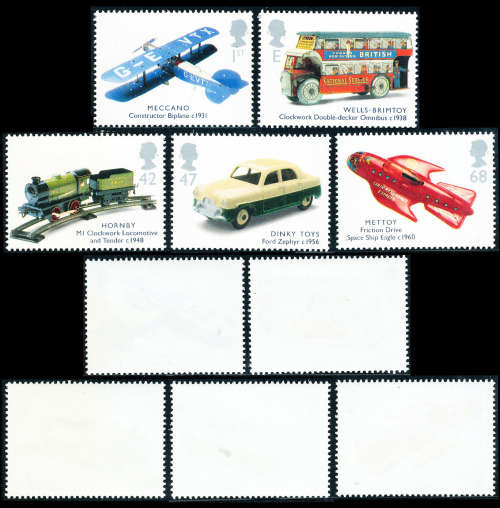 Great Britain - 2003 - Classic Transport Toys - set of 5 mint unhinged . SG 2397-2401 .