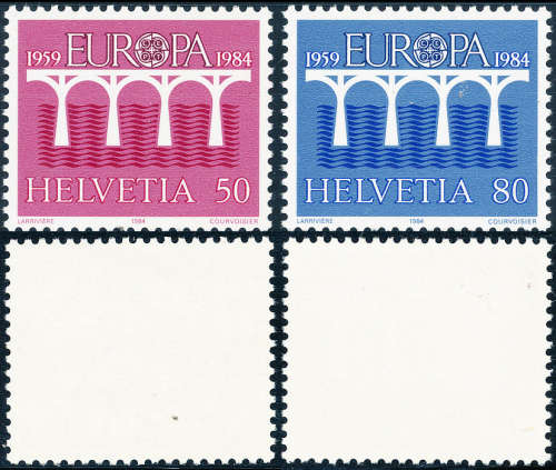 Switzerland - 1984 - Europa - set of 2 mint unhinged . SG 1068-1069 .