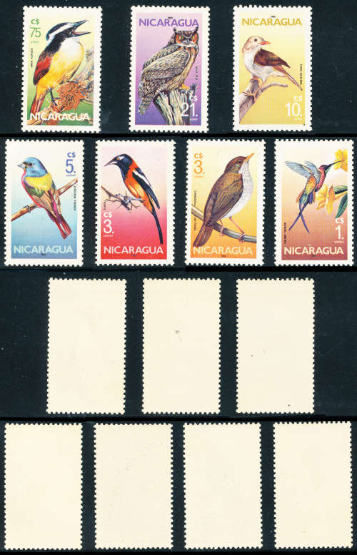 Nicaragua - 1986 - Birds - set of 7 mint unhinged . SG 2724-2730 .