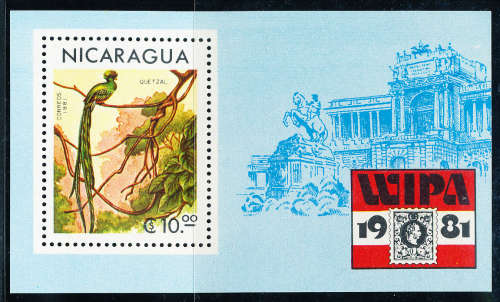 Nicaragua - 1981 - International Stamp Exhibition 10 cor MS mint unhigned . MS 2267 .