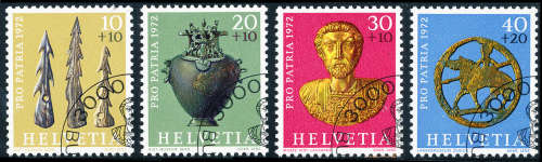 Switzerland - 1972 - Pro-Patria - set of 4 fine used . SG 831-834 .
