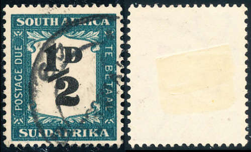 South Africa Postage Dues - 1948-49 - ½d black and green fine used - D33