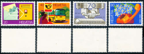 Switzerland - 1980 - Swiss PTT service - set of 4 mint unhinged - 995-998