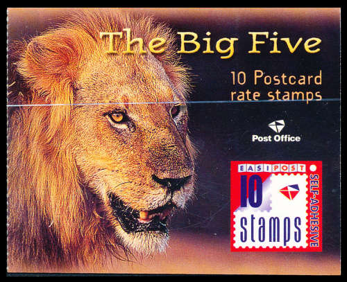 South Africa Stamp Booklets - 2001 - The Big Five - (R21) Booklet of 10 self adhesive . SACC 1374