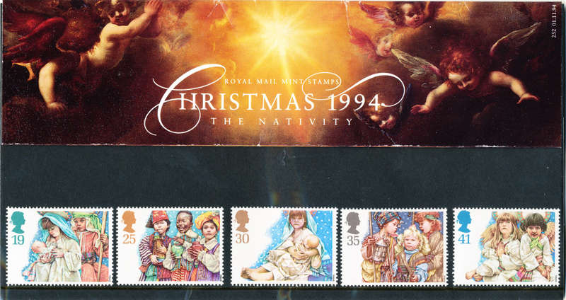 Great Britain - 1994 - Christmas nativity mint unhinged set of 5 - in presentation pack - SG no. 252
