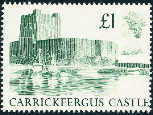 Great Britain - 1988 - Castles - £1 deep green mint unhinged - SG 1410