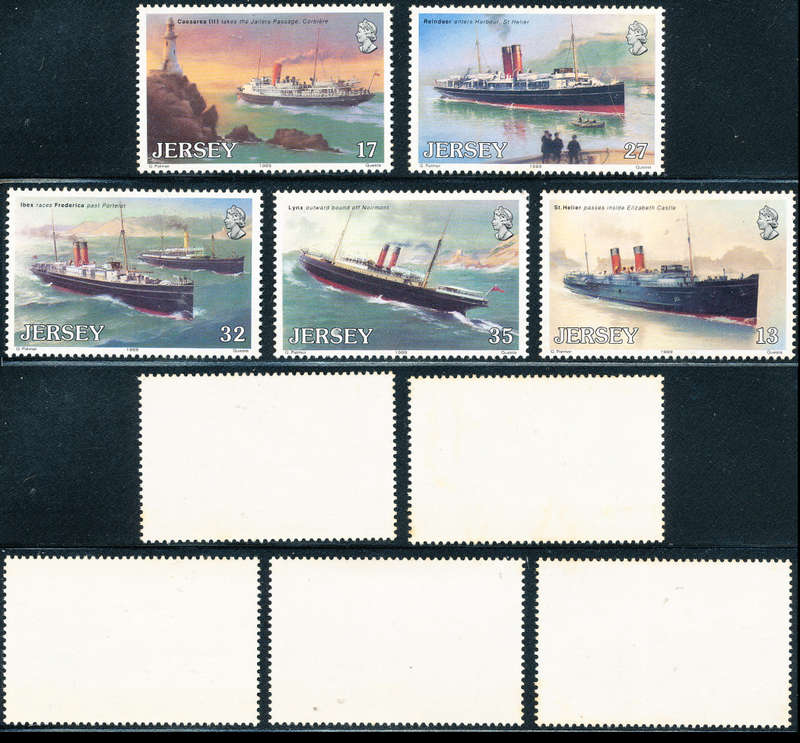 Jersey - 1989 - Cent of Great Western Steamer Service - set of 5 u.m. SG 507-511 .