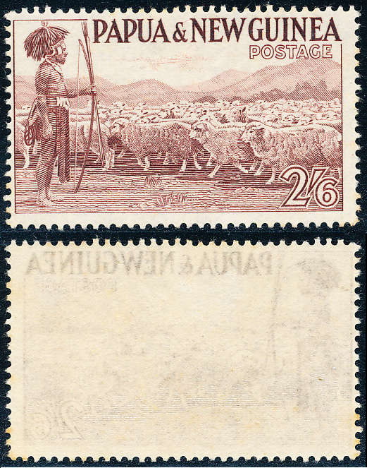 Papua & New Guinea - 1952 - Defins - 2s 6d brown-purple mint hinged . SG 13 .