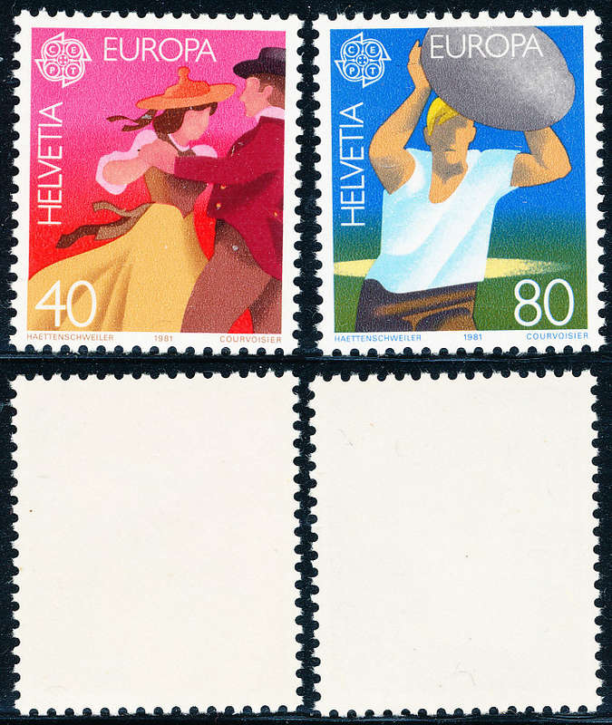 Switzerland - 1981 - Europa - set of 2 mint unhinged . SG 1008-1009 .