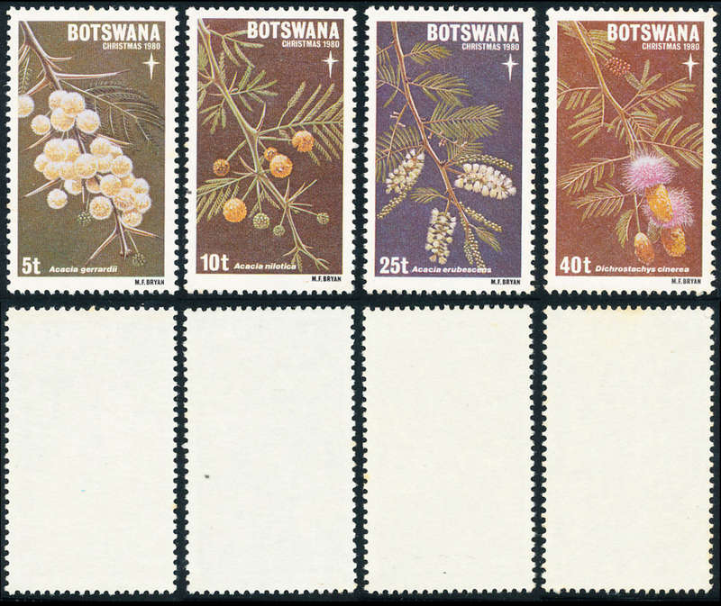 Botswana - 1980 - Christmas - set of 4 u.m. SACC 473-476 .