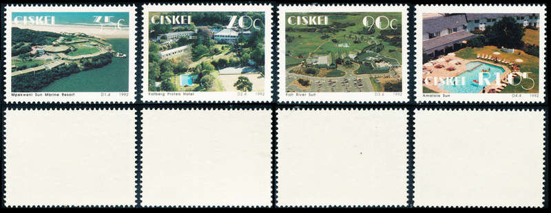 Ciskei - 1992 - Hotels In Ciskei - set of 4 mint unhinged . SACC 224 - 227 .