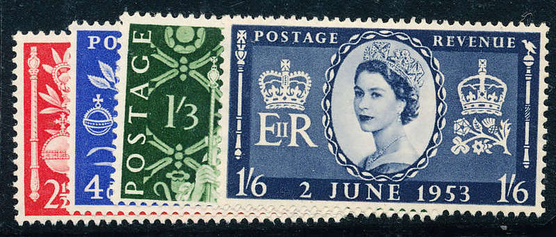Great Britain - 1953 - Coronation - set of 4 mint hinged . SG 532-535 .
