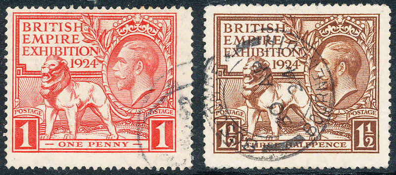 Great Britain - 1924 - Empire Exhibition - set of 2 fine used . SG 430-431 .