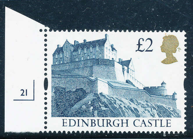 Great Britain - 1992 - 1995 - Castles - £2 indigo & gold mint unhinged . SG 1613 .