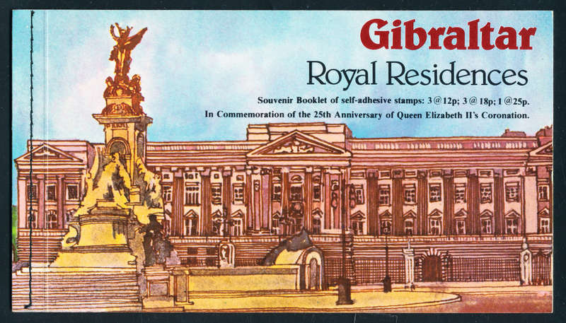 Gibraltar Stamp Booklets - 1978 - 25th Anniv of Coronation £1.15 Booklet of 3 x 12p, 3 x 18p, 1 x 25
