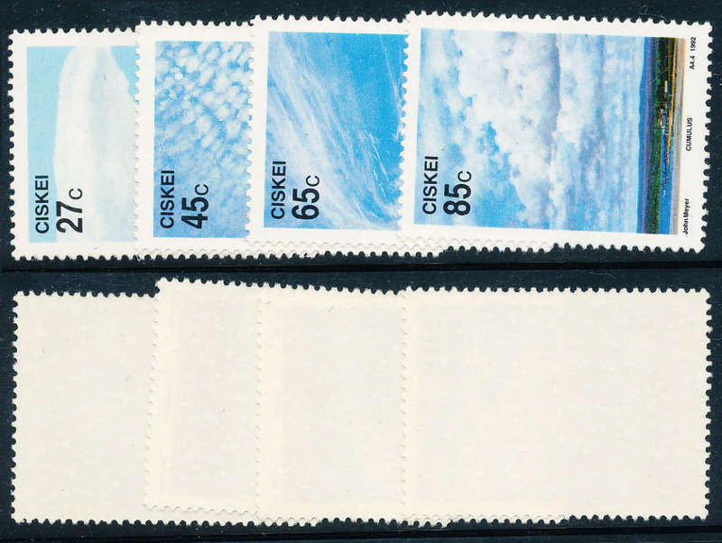 Ciskei - 1992 - Cloud Formations - set of 4 mint unhinged . SACC 212-215 .