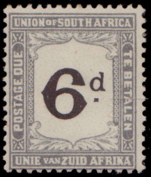 South Africa - 1922-26 - 6d black & slate mint hinged.