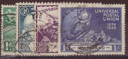 Northern Rhodesia - 1949 - U.P.U. - set of 4 fine used.
