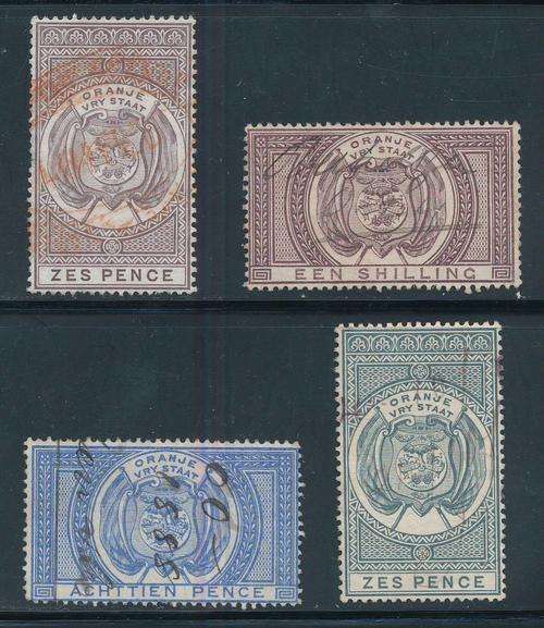 Orange Free State Revenue Stamps - 1878-82 - No Wmk - Please see description (B&H 61).