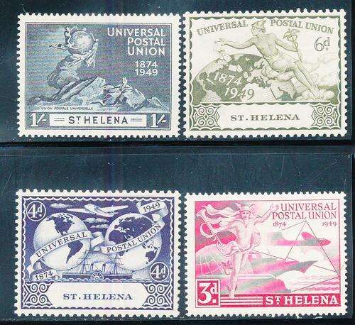St. Helena - 1949 - U.P.U. - set of 4 mint hinged (SG 145-148).