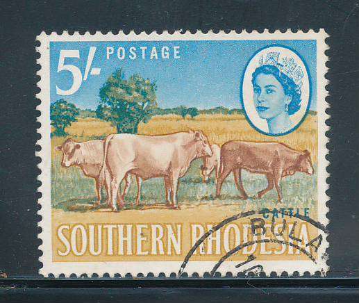 Southern Rhodesia - 1964 - Defins - 5s fine used (SACC 105) (SG 103).