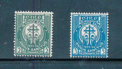 Ireland - 1933 - Holy Year - set of 2 mint hinged. (SG 96-97)