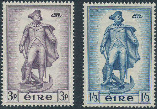 Ireland - 1956 - Barry Commemoration - set of 2 mint unhinged. (SG 162-163)
