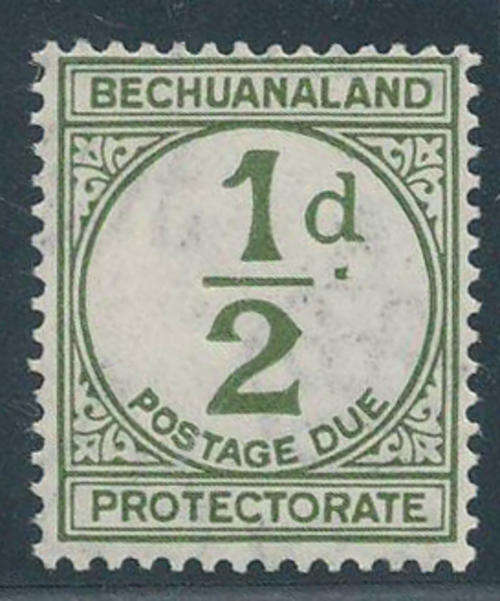 Bechuanaland Postage Dues - 1932-58 - Â½d sage-green mint hinged. (D1)