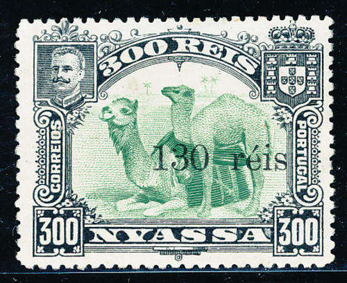 Mozambique Nyassa Company - 1903 - Surch - 130R on 300R green & black unused no gum. (SG 47)