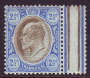 Transvaal - 1904-1909 - Edw 7 - 2 1/2d black , blue mint hinged.