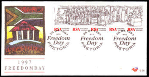 South Africa Official F.D.C's - 1997 - Freedom Day - Cover no.6.56 unaddressed (SACC 6.56).