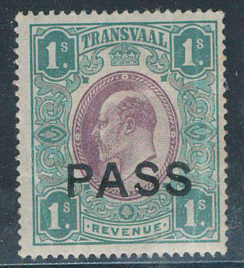 Transvaal Revenue Stamps - 1902 - Edw 7 - See description (B&H 5).