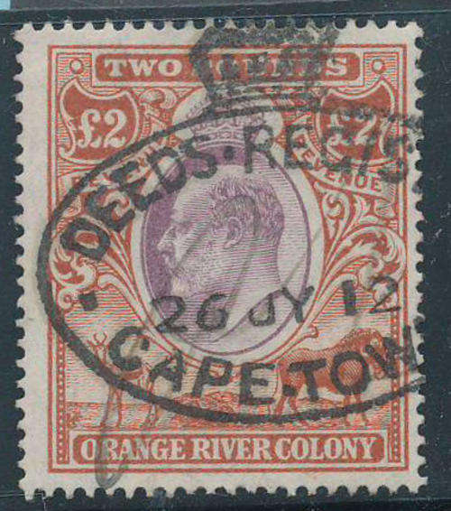 Orange River Colony - 1903 - Edw 7 Revenue Stamps - ÃÂ£2 brown & violet fine used (B&H 109).